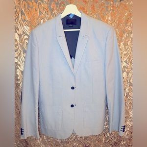 H&M Light Blue Twill Blazer